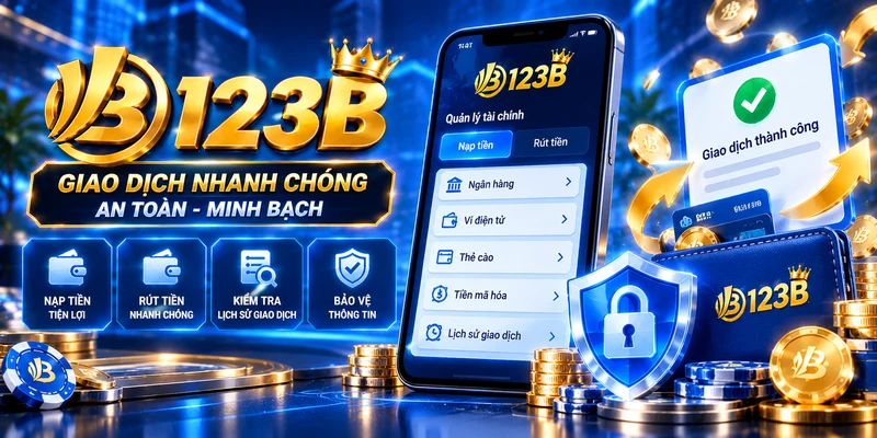 Kiểm tra giao dịch nạp rút và bảo vệ thông tin tài khoản 123B